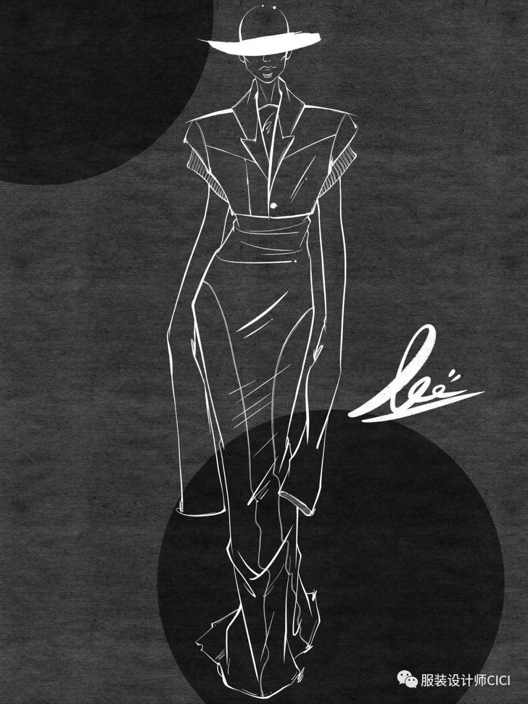 時尚插畫級的服裝款式圖 探秘sander_jil系列中的設計線稿藝術